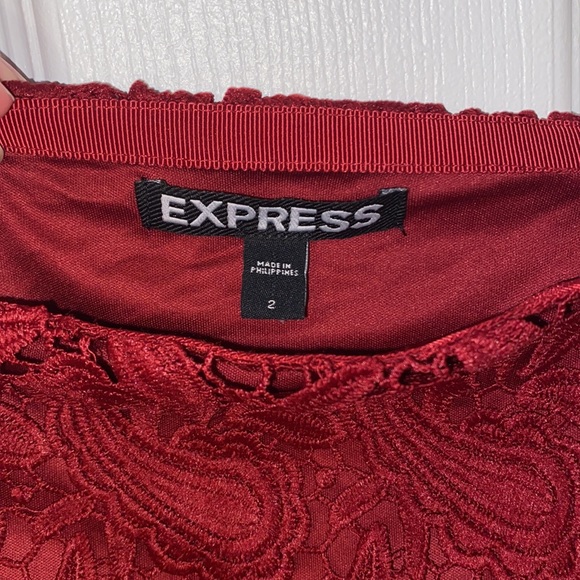 High Waisted Floral Lace Skirt - Picture 3 of 5